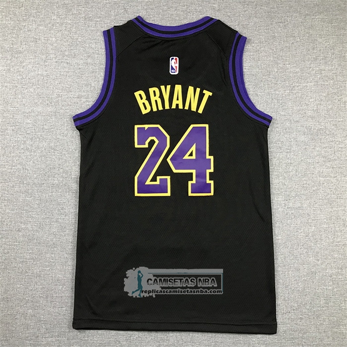 Camiseta Nino Los Angeles Lakers Kobe Bryant NO 24 Ciudad 2023-24 Negro